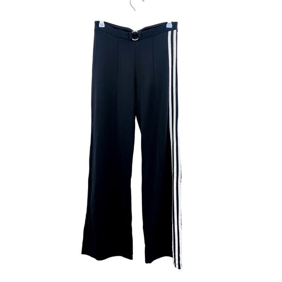 Adidas black 3 striped ring belt flare leggings - Picture 1 of 4
